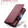 Coque portefeuille CASEME Litchi Texture pour Apple iPhone 17e/16e - Rouge 12