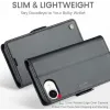 Coque portefeuille CASEME Litchi Texture pour Apple iPhone 17e/16e - Noir 11