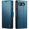 Coque portefeuille CASEME Litchi Texture pour Google Pixel 9a - Bleu 5