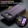Coque portefeuille CASEME Litchi Texture pour Google Pixel 9a - Violet 11