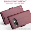 Coque portefeuille CASEME Litchi Texture pour Google Pixel 9a - Rouge 2