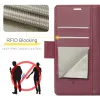 Coque portefeuille CASEME Litchi Texture pour Google Pixel 9a - Rouge 11