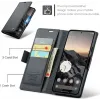 Coque portefeuille CASEME Litchi Texture pour Google Pixel 9a - Noir 9