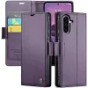 Coque portefeuille CASEME Litchi Texture pour Samsung Galaxy A36 - Violet