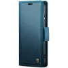 Coque portefeuille CASEME Litchi Texture pour Samsung Galaxy S25 - Bleu 5