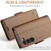 Coque portefeuille CASEME Litchi Texture pour Samsung Galaxy S25 - Marron 10