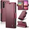 Coque portefeuille CASEME Litchi Texture pour Samsung Galaxy S25 - Rouge