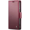 Coque portefeuille CASEME Litchi Texture pour Samsung Galaxy S25 - Rouge 5