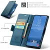 Coque portefeuille CASEME Litchi Texture pour Samsung Galaxy S25 Plus - Bleu 7