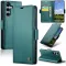 Coque portefeuille CASEME Litchi Texture pour Samsung Galaxy S25 Plus - Vert