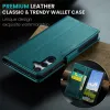 Coque portefeuille CASEME Litchi Texture pour Samsung Galaxy S25 Plus - Vert 3