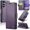 Coque portefeuille CASEME Litchi Texture pour Samsung Galaxy S25 Plus - Violet