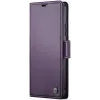 Coque portefeuille CASEME Litchi Texture pour Samsung Galaxy S25 Plus - Violet 4