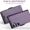 Coque portefeuille CASEME Litchi Texture pour Samsung Galaxy S25 Plus - Violet 10