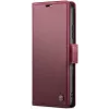 Coque portefeuille CASEME Litchi Texture pour Samsung Galaxy S25 Plus - Rouge 4