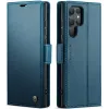 Coque portefeuille CASEME Litchi Texture pour Samsung Galaxy S25 Ultra - Bleu