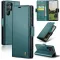 Coque portefeuille CASEME Litchi Texture pour Samsung Galaxy S25 Ultra - Vert