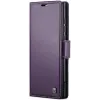 Coque portefeuille CASEME Litchi Texture pour Samsung Galaxy S25 Ultra - Violet 5