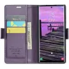 Coque portefeuille CASEME Litchi Texture pour Samsung Galaxy S25 Ultra - Violet 6