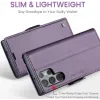 Coque portefeuille CASEME Litchi Texture pour Samsung Galaxy S25 Ultra - Violet 10