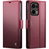 Coque portefeuille CASEME Litchi Texture pour Oppo Reno13 - Rouge