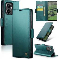 Coque portefeuille CASEME Litchi Texture pour Oppo Reno13 F 4G/5G / Reno13 FS 5G - Vert