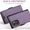 Coque portefeuille CASEME Litchi Texture pour Oppo Reno13 F 4G/5G / Reno13 FS 5G - Violet 3
