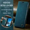 Coque portefeuille CASEME Retro Texture pour OnePlus 13 - Bleu 4