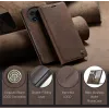 Coque portefeuille CASEME Retro Texture pour OnePlus 13 - Marron foncé 7