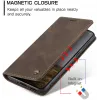 Coque portefeuille CASEME Retro Texture pour OnePlus 13 - Marron foncé 12