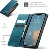 Coque portefeuille CASEME Retro Texture pour Apple iPhone 17e/16e - Bleu 1