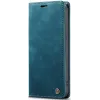 Coque portefeuille CASEME Retro Texture pour Apple iPhone 17e/16e - Bleu 4
