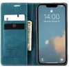 Coque portefeuille CASEME Retro Texture pour Apple iPhone 17e/16e - Bleu 5