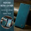 Coque portefeuille CASEME Retro Texture pour Apple iPhone 17e/16e - Bleu 7