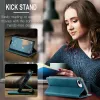 Coque portefeuille CASEME Retro Texture pour Apple iPhone 17e/16e - Bleu 9