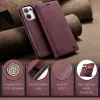 Coque portefeuille CASEME Retro Texture pour Oppo Reno13 - Bordeaux 6