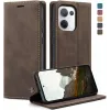 Coque portefeuille CASEME Retro Texture pour Oppo Reno13 - Marron foncé