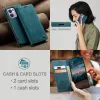 Coque portefeuille CASEME Retro Texture pour Oppo Reno13 F 4G/5G / Reno13 FS 5G - Bleu 2