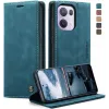 Coque portefeuille CASEME Retro Texture pour Oppo Reno13 Pro - Bleu