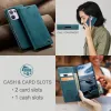 Coque portefeuille CASEME Retro Texture pour Oppo Reno13 Pro - Bleu 4