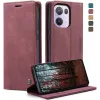 Coque portefeuille CASEME Retro Texture pour Oppo Reno13 Pro - Bordeaux