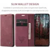 Coque portefeuille CASEME Retro Texture pour Oppo Reno13 Pro - Bordeaux 2