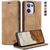 Coque portefeuille CASEME Retro Texture pour Oppo Reno13 Pro - Marron clair