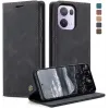Coque portefeuille CASEME Retro Texture pour Oppo Reno13 Pro - Noir