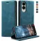 Coque portefeuille CASEME Retro Texture pour Samsung Galaxy S25 Edge - Bleu
