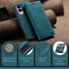 Coque portefeuille CASEME Retro Texture pour Samsung Galaxy S25 Edge - Bleu 4