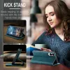Coque portefeuille CASEME Retro Texture pour Samsung Galaxy S25 Edge - Bleu 5