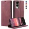 Coque portefeuille CASEME Retro Texture pour Samsung Galaxy S25 Edge - Bordeaux