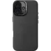 Coque arrière Decoded en cuir véritable pour Apple iPhone 16 - Noir