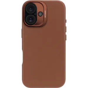 Coque arrière Decoded en cuir véritable pour Apple iPhone 16 - Tan